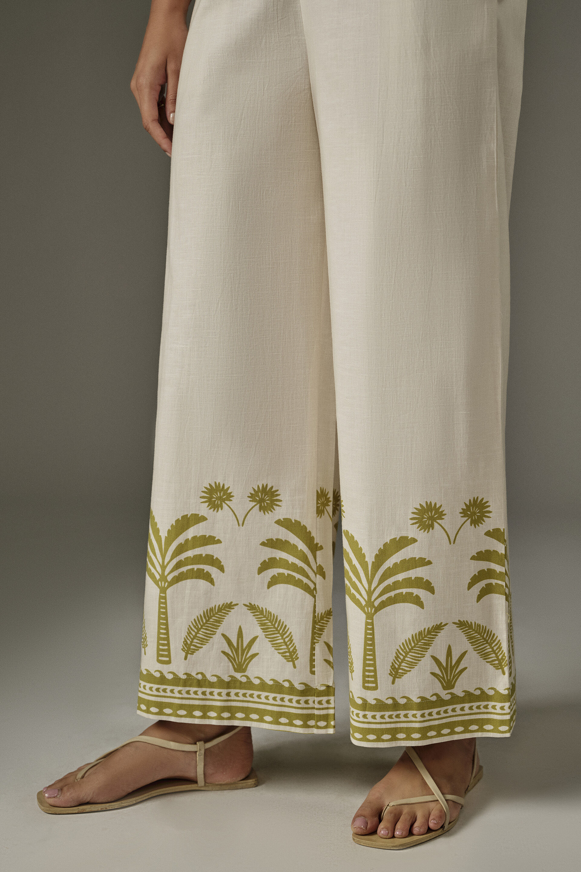 Esty White Pants, White, image 3